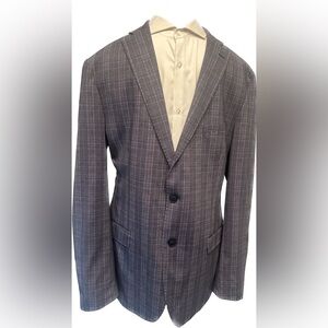 Blue Men’s Michael Kors Checkered Blazer